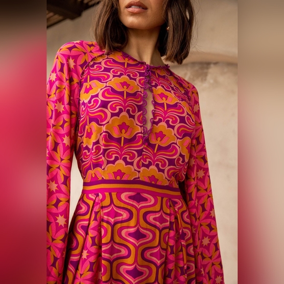 *host pick *Nwt Aus 16 usa 14/16 nine lives bazaar nlb oracle mini dress groovy - Picture 4 of 9